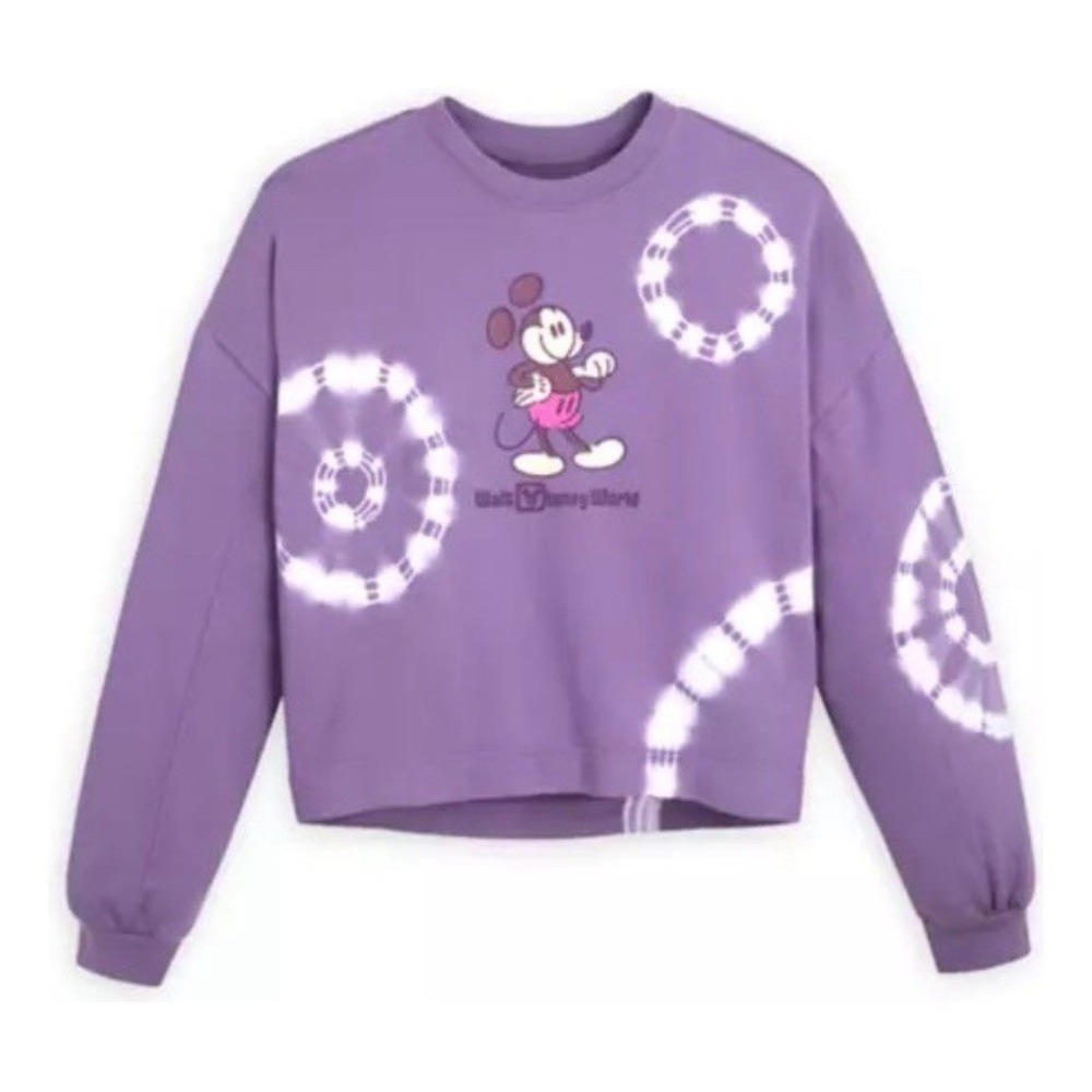 Disney Mickey Mouse Genuine Mousewear Tie-Dye Sweatshirt Purple Size L‎ Crewneck